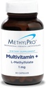 MethylPro Multivitamin + 1 mg Methylfolate - Iron Free Multivitamin for Women & Men with Vitamin A, C, Minerals, Methylated B Complex, Multi Vitamin Without Iron - 30 Κάψουλες