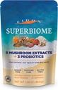 Eidon SuperBiome, Mushroom Probiotics Powder Blend, Gut Balance, Microbiome Health Supplement with Organic Reishi, Chaga, Lion's Mane, Cordyceps, Turkey Tail, Shitake, Maitake, Phelinus, 30 Services