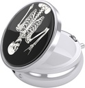 Nipichsha Pill Box, Small Pill Case for Purse & Pocket, Cute Travel Medicine Organizer, Portable Medicine Container Holder to Hold Vitamins, Medication, Fish Oil & Supplement, Human Skeleton