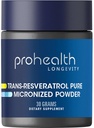 ProHealth Longevity Micronized Trans Resveratrol Powder 30 Grams - 98% καθαρός φαρμακευτικός βαθμός, 1000 mg ανά Scoop, ανώτερη απορρόφηση και βιοδιαθεσιμότητα
