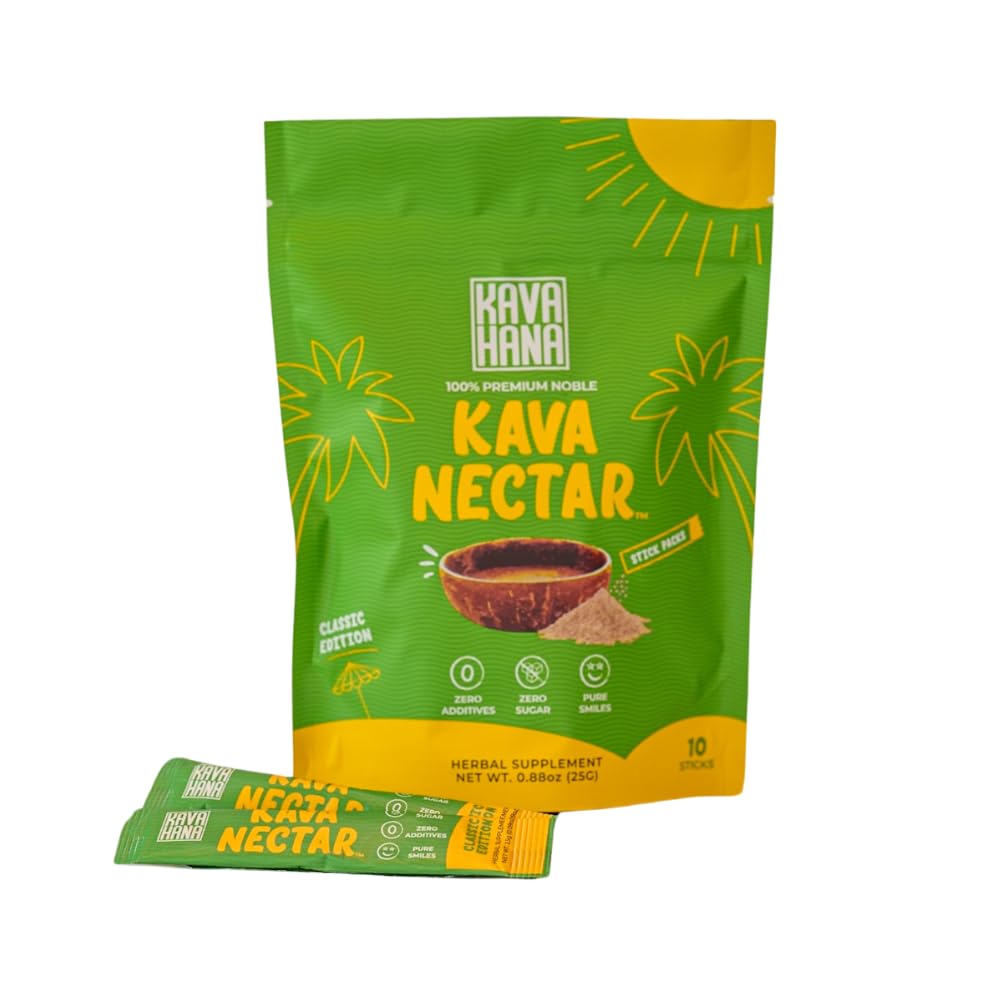 Kavahana Kava Nectar Classic Ceremonial Grade Noble Kava Nectar Powder Stick Packs – Προωθεί την κοινωνική ανόρθωση, χαλάρωση & υποστήριξη του στρες, άμεση Kava Αποξηραμένος χυμός Kava