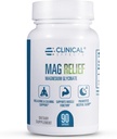 Clinical Effects Mag Relief Mag Mag Mag Magnesium Supplement - 275mg Pure Magnesium Glycinate Caps - 90 Μαγνήσιο Κάψουλες - Ποιότητα Μαγνήσιο για την άμυνα, τα οστά, τους μυς και τα νεύρα Υποστήριξη - USA Made