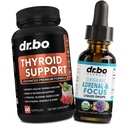 Θυρεοειδής υποστήριξη & Adrenal Focus Drops - Thyroid Supplement Complex με L-Τυροσίνη Σελήνιο Ιώδιο & Οργανική Adrenal Υποστήριξη Συμπληρώματα Focus Υγρές σταγόνες - Φυσικός εγκέφαλος και κόπωση μνήμης Προσοχή