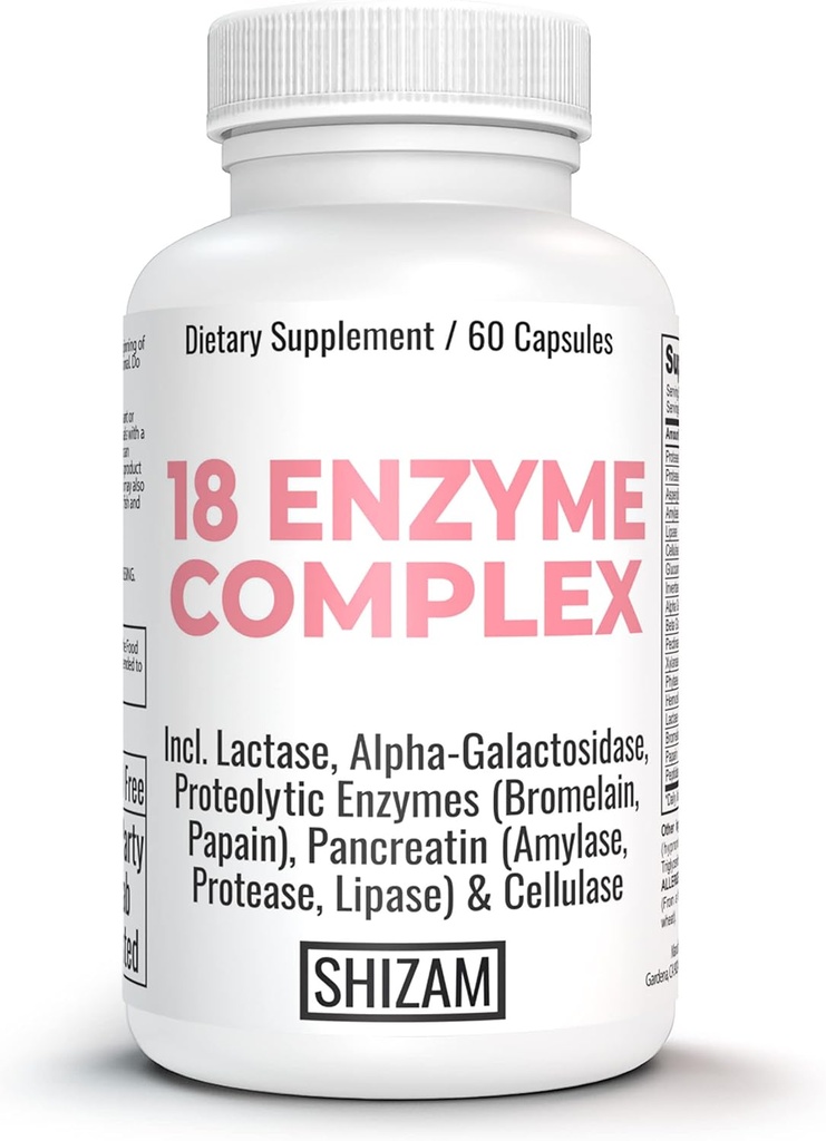 IBS Postbiotics Digestive Enzyme-s w Λακτόζη Αλφά-Γαλακτοσιδάση Παγκρεατική Αμυλάση Λιπάση Πρωτεάσης Κυτταρίνης Bromelain Papain 