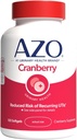 AZO Cranberry συμπλήρωμα, Φτιαγμένο με συμπυκνωμένη σκόνη ολόκληρων φρούτων Cranberry για να βοηθήσει τον καθαρισμό και την προστασία του ουροποιητικού υλικού*, χωρίς ζάχαρη χάπια, μη GMO, 100 Softgels
