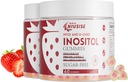 Ινοσιτόλη Gummies, Ινοσιτόλη συμπλήρωμα με Myo-Ινοσιτόλη & D-Χίρο Ινοσιτόλη + Βιταμίνη D3, Ιδανική αναλογία 40:1, με Μαγνήσιο Γλυκινικό 400mg, Υποστηρίζει κανονικό κύκλο για τις γυναίκες, Vegan, 2 συσκευασία