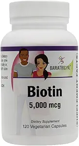 BariatricPal Biotin 5.000 mcg Εύκολες κάψουλες κατάποσης (120ct φιάλη)