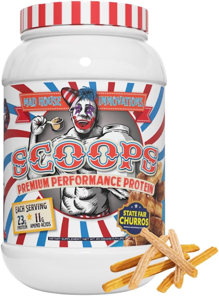 State Fair Churros Flavored Isolate, συμπυκνωμένο & υδρολυμένη σκόνη πρωτεΐνης ορού γάλακτος - Χαμηλή σε ζάχαρη, υδατάνθρακες & λίπος 2LB Tub, 23G πρωτεΐνης Best για Lean Μύες 26 Σερβίρει