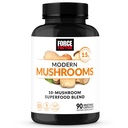 Force Factor Modern Mushrooms Capsles, Mushroom Supplement with Lions Mane, Turkey Tail, & Cordyceps to Support Energy, Focus, Immunity, & Digestion, 90 Καψάκια λαχανικών