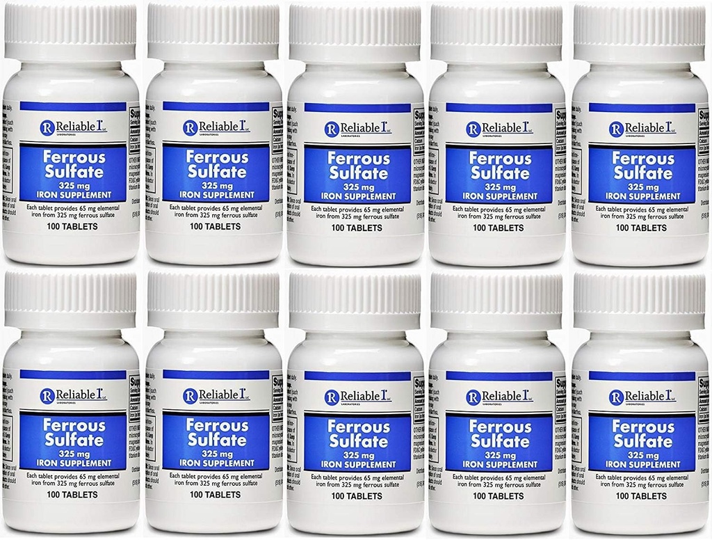 Σιδήρου θειικός σίδηρος 325 mg Γενόσημο για Feosol 100 δισκία PACK των 10