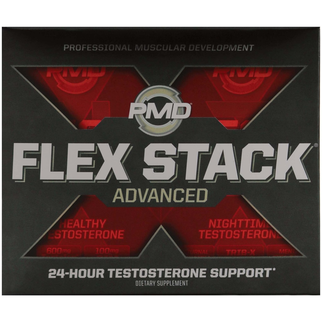 PMD Sports Flex Stack Advanced 24ωρη στοίβα τεστοστερόνης για Lean μυϊκή ανάπτυξη, δύναμη, ανάκτηση, Libido και ξεκούραστος ύπνος - N-Test 600 Advanced / 90 Liquid T-Gels, Z-Test 90 κάψουλες ...