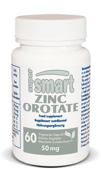 SuperSmart - Zinc Orotate Supplement 100mg per Day (High Absorption) - Enhanced Form | Non-GMO & Gluten Free - 60 Vegetarian Capsules