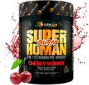 ALPHA LION Superhuman Burn – 2 in 1 Μεταβολισμός Booster Προ προπόνηση και θερμογόνος καύση λίπους για τους άνδρες – Appetite Suppressant και συμπλήρωμα απώλειας βάρους (21 εξυπηρετούν, γλυκιά μαύρη γεύση κεράσι)