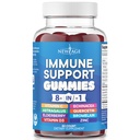 NEW AGE 8 in 1 Immune Support Booster Supplement with Elderberry, Vitamin C and Zinc 50mg, Vitamin D 5000 IU, Quercetin & Bromelain (8 in 1 Gummies (Pack of 1))