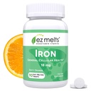 EZ Melts Dissolvable Iron Supplement 18 mg, Χωρίς ζάχαρη, 3-μηνιαία προσφορά - 90 Count (Pack of 1)