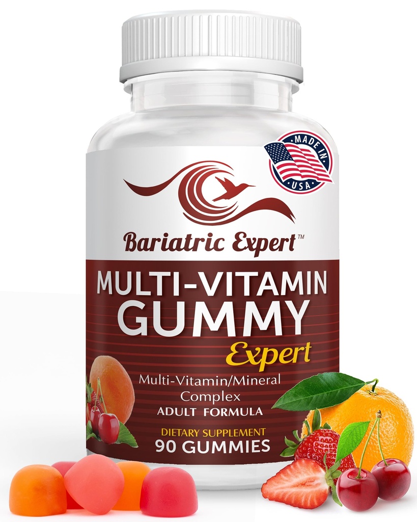 Bariatric Expert Multivitamin Gummies – Fast-Melting Dietary Supplement for Adults Post-Gastric Sleeve and Bypass, Nutritionist Προτείνεται, 90 Count