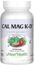 Maxi Health Άνδρες και γυναίκες 500 mg Συμπλήρωμα ασβεστίου με Βιταμίνη D3 (2000 IU), Μαγνήσιο (250 mg) και Βιταμίνη K2 (150 mcg) - Οστέινο, Δόντια και Κοινή Υποστήριξη - 120 Κάψουλες