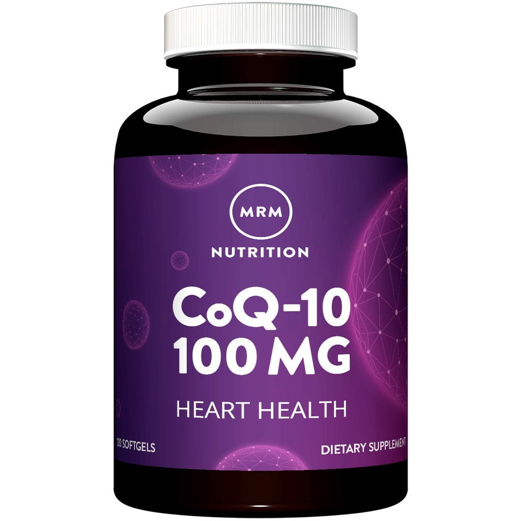 MRM Nutrition CoQ-10 100 mg - Ubiquinone Coenzyme Q-10 Supplement for Heart Health, Antioxidant and Cellular Energy Support for Women & Men, Enhanced Absorption, Gluten-Free - 120 Servings