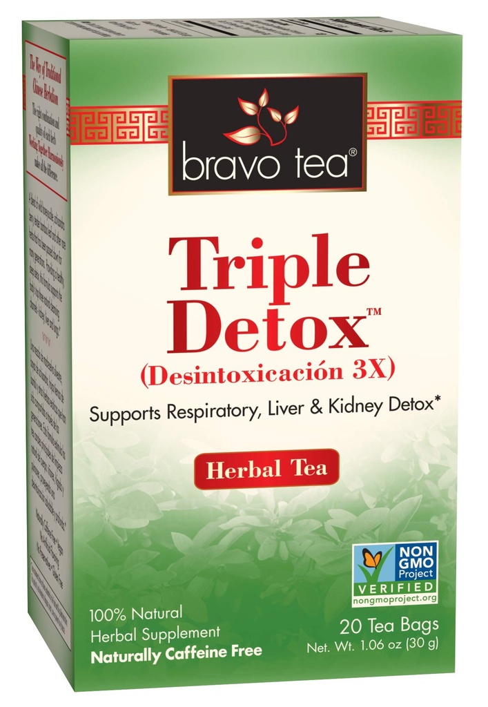 Bravo Tea Triple Detox Herbal Tea Caffeine Δωρεάν, 20 Τσάι Τσάι Τσάι Τσάι Τσάι