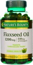 Nature's Bounty Flaxseed Oil 1200 mg, Rapid Release Softgels, Natural, White, 125 Count, Pack of 2