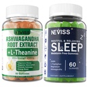 NEVISS Μελατονίνη Free Sleep Gummies + Ashwagandha Gummies 2000mg