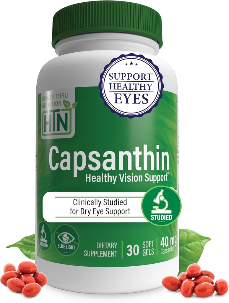 Health Thru Nutrition Capsanthin 40mg - Ultimate Eye Supplement 