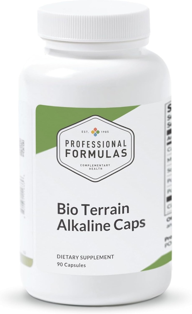 Professional Formulas Bio Terrain Alkaline Caps – Υποστηρίζει την ισορροπία pH, την επαναπλήρωση ηλεκτρολυτών & τη κυτταρική αλκαλικότητα – με ασβέστιο, μαγνήσιο, κάλιο & κιτρικό οξύ – 90 κάψουλες