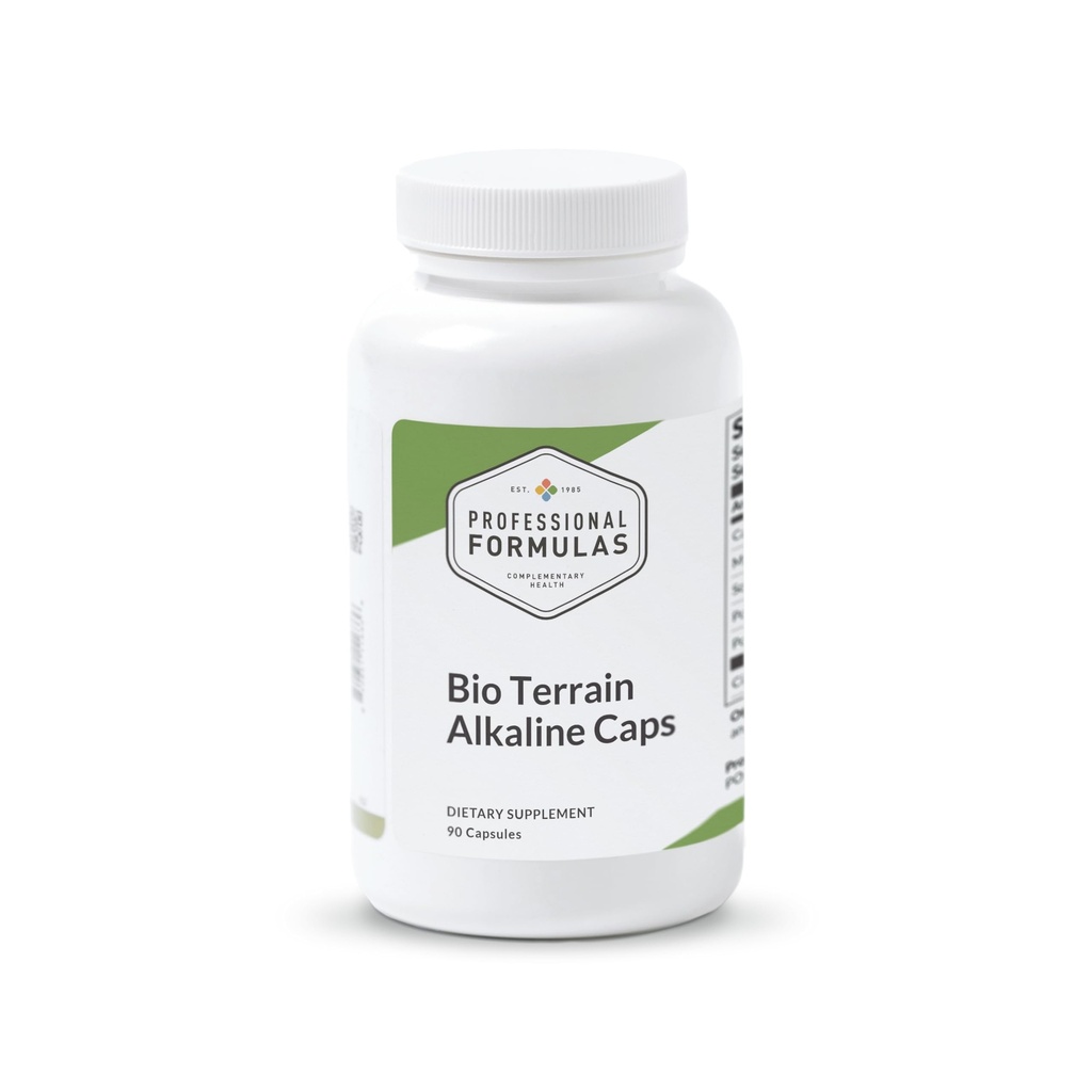 Professional Formulas Bio Terrain Alkaline Caps – Υποστηρίζει την ισορροπία pH, την επαναπλήρωση ηλεκτρολυτών & τη κυτταρική αλκαλικότητα – με ασβέστιο, μαγνήσιο, κάλιο & κιτρικό οξύ – 90 κάψουλες
