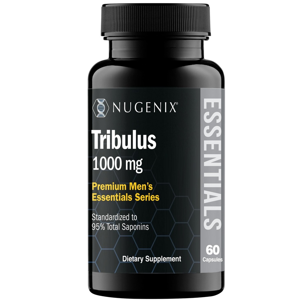 Nugenix Essentials Tribulus Terrestris for Men Extract - 95% Σύνολο Σαπωνίνες, 1000mg υψηλή ισχύς, επιπλέον δύναμη, 60 κόμης