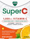 Vicks Super C Energize + Replenish Daytime Dietary Supplement with Vitamin C, B Vitamins, Green Tea, Ginseng, and Turmeric Extracts to help replenish essential vitamins*, 28 Caplets