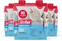SlimFast Snack Shake, 90 θερμίδες Ίνες Shake, Έτοιμος για Ποτό, Πρωτεΐνη Ποτό, Κρέμα βανίλια, 12 Count
