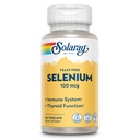 SOLARAY Selenium 100 mcg Supplement for Women & Men - Selenium 100mcg Capsules, Thyroid & Immune Health Support, Yeast Free, L Selenomethionine, Antioxidant Support, Vegan - 90 Veg Caps