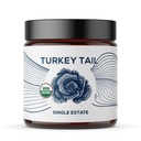 One Farm by WAAYB Organic Turkey Tail Mushroom Powder, Single Estate, Non-GMO - Gut, Energy, Brain, & Immune Support - Vegan Mushroom Supplement in a Resealable Glass Jar