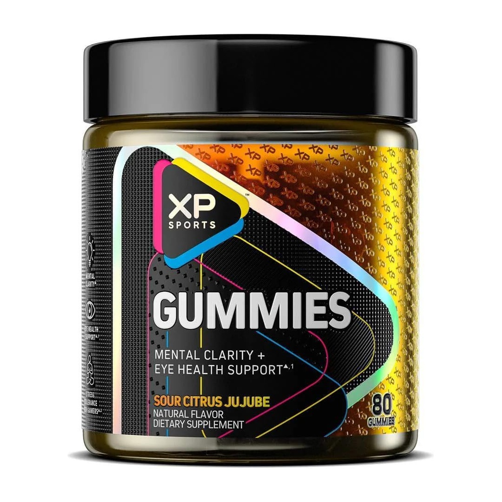 Performance Sports Gummies – Ψυχική Καθαρότητα & Υποστήριξη για την Υγεία των ματιών, Εσπεριδοειδή Jujube Γεύση, Γνωστική Εστίαση & Συμπληρώματα Φροντίδας Οράματος, 80 Gummies