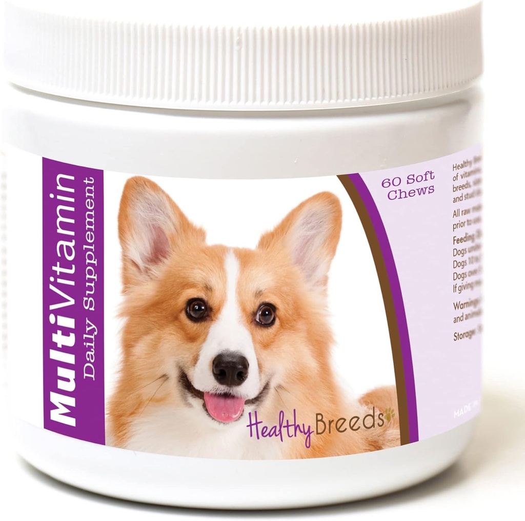 Υγιείς Φυλή Pembroke Welsh Corgi Multi-Vitamin Μαλακά Μασούρια 60 Κόμη