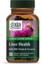 Gaia Herbs Liver Health - Συμπλήρωμα ήπατος με γαϊδουράγκαθο γάλακτος, turmeric Root με κουρκουμινοειδή, Schisandra, και Licorice Root για συκώτι και Cleanse Υποστήριξη-60 Vegan Liquid Phyto-Capsules (30-Day Supply)