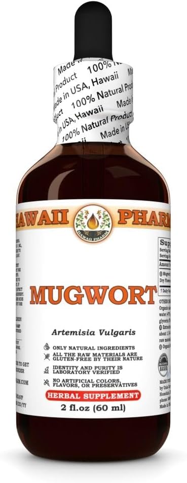 Hawaii Pharm Mugwort Extract, Βάμμα για την ενίσχυση της ενέργειας, υποστηρίζει χαλάρωση, διευκολύνει την πέψη, προωθεί τη λειτουργία του ήπατος, ενθαρρύνει την κυκλοφορία του αίματος, ενισχύει τον ύπνο - 2 fl.oz