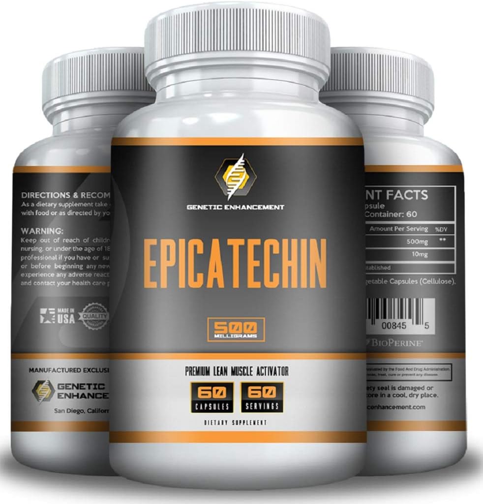 EPICATECHIN - 500MGs ανά υπηρεσία - 60 εξυπηρετήσεις και 1000MGS ανά υπηρεσία - 30 εξυπηρετήσεις - Max δύναμη - μπορεί να μειώσει Myostatin - μπορεί να αυξήσει τους μυς και τη δύναμη των στεριών - βοηθά στη σύνθεση πρωτεϊνών