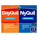 Vicks DayQuil & NyQuil Co-Pack, Ψυχρή & Γρίπη Ιατρική, Ισχυρή Multi-Συμπτώματα Μέρα & Νυχτερινή Ανακούφιση για Πονοκέφαλο, Πυρετό, Πονηρό Λαρύγγι, Ανηλίκους & Πόνους, & Βήχας, 72ct