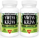Swiss Kriss Herbal Laxative Tablets, Natural Laxatives for Constipation Relief, Senna Laxative, 250 tablets, (Pack of 2)