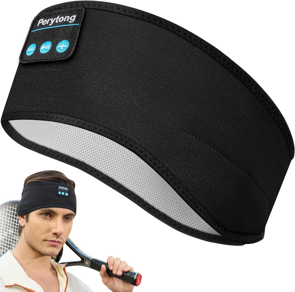 Perytong Ακουστικά ύπνου Ασύρματη, Bluetooth Αθλητικά Ακουστικά με Ultra-Thin HD Stereo Ηχεία, Unisex, Ιδανική για τον ύπνο, προπόνηση, Jogging, Yoga, Αϋπνία, Air Travel, Διαλογισμός