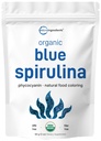 Βιολογική σκόνη μπλε spirulina (εκχύλισμα Phycocyanin), 60 σέρβις - Χωρίς ψαρίλα, 100% πρωτεΐνη Vegan από μπλε-πράσινη άλγη, φυσικός χρωματισμός φωτεινών τροφίμων για smoothies, Ψήσιμο, Ποτά & Μαγειρική