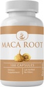 PURE αρχικά ΣΥΣΤΑΤΙΚΑ Maca Root, (100 κάψουλες) Πάντα καθαρό, χωρίς πρόσθετα ή πληρωτικά, Εργαστήριο Επαληθευμένο