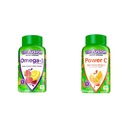 Vitafusion Omega-3 Berry Lemonade Καρδιά Υγεία Gummies 120 Count and Orange Flavoured Vitamin C Gummies for Immune Support 150 Count