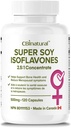 Isoflavones σόγιας 2,5: 1 Extract 500mg (1250 mg Ισοδύναμο), Υποστηρίζει την ευεξία των γυναικών, 120 κάψουλες Vegan, 4-μηνιαία προμήθεια, μη ΓΤΟ, Χωρίς γλουτένη