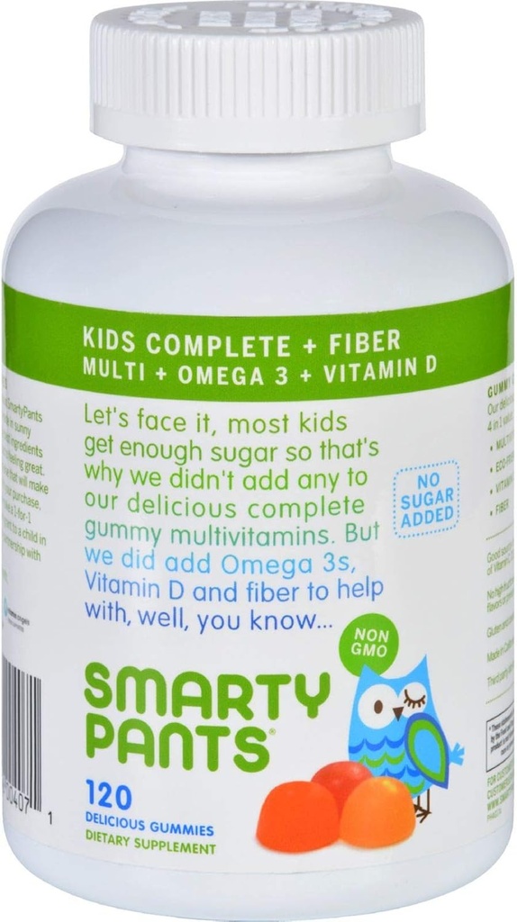 SmartyPants Multivitamin - Kids Complete and Fiber Gummy - 120 Count