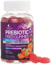 Ίνες για ενήλικες, καθημερινά 4g Gummy Fiber Supplement, Prebiotic Gummy Digestive Health Support - Plant Based Soluble Fiber Chews, Prebiotics Supports Regularity & Digestion Non-GMO - 60 Gummies