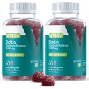 Viteey Biotin Gummies για το δέρμα των μαλλιών και τα νύχια - Βιοτίνη για την ανάπτυξη των μαλλιών Gummies - 10.000 mcg - Vegan, χωρίς γλουτένη, μη GMO – 120 κόμης