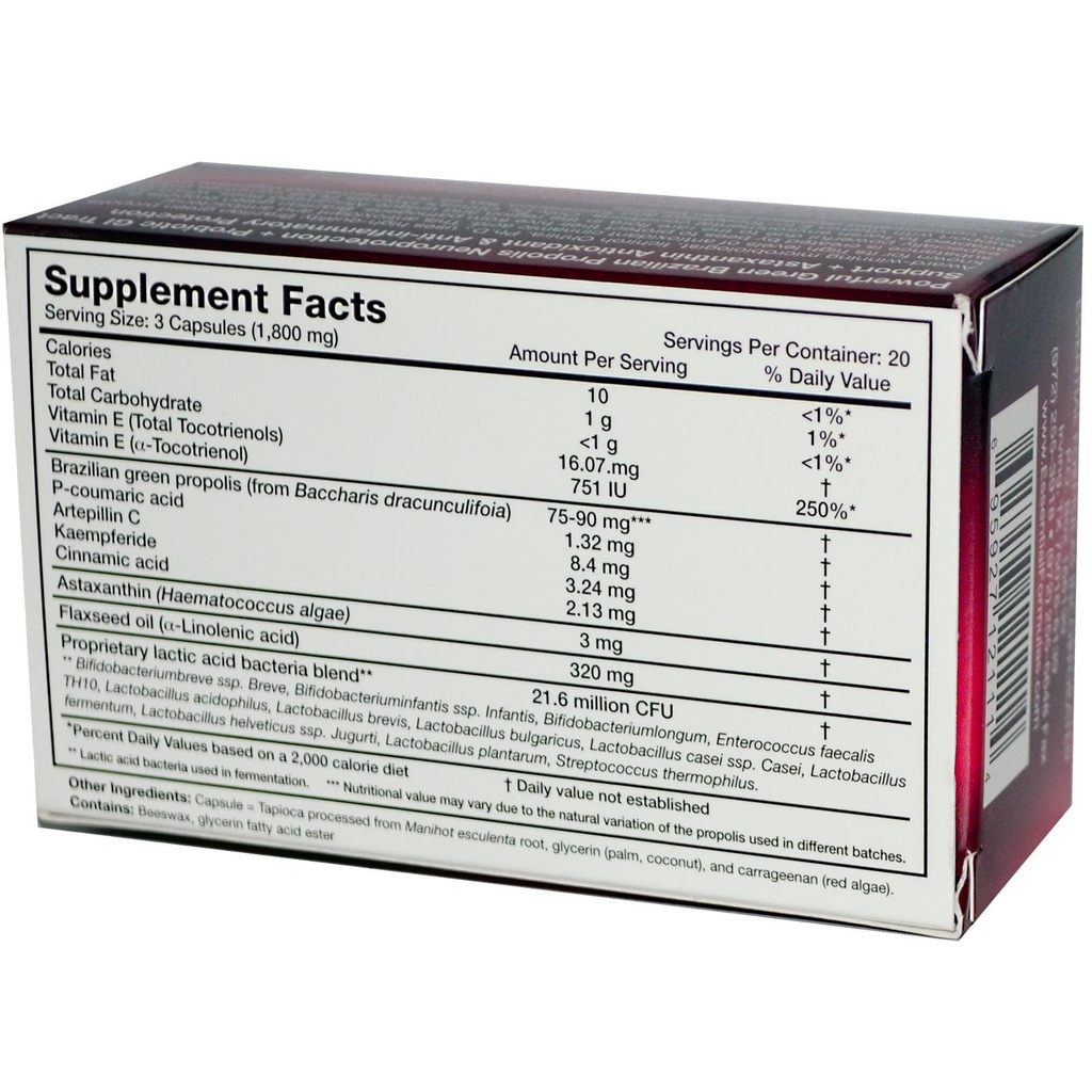 Propolis Plus 60 κάψουλες του Δρ. Οχίρα με πρόπολη της Βραζιλίας, προβιοτικό εκχύλισμα και ασταξανθίνη
