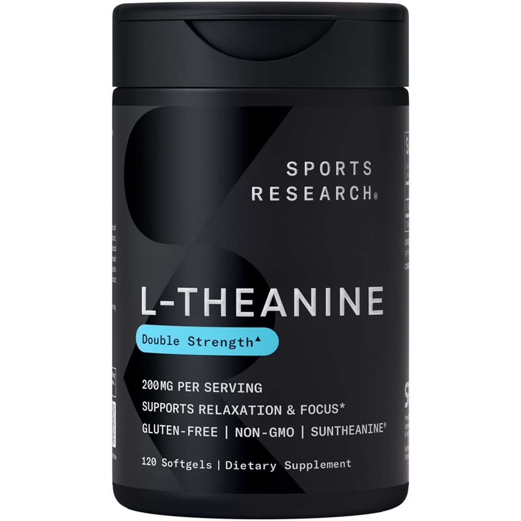 Sports Research L-Θεανίνη 200mg με οργανικό λάδι καρύδας 